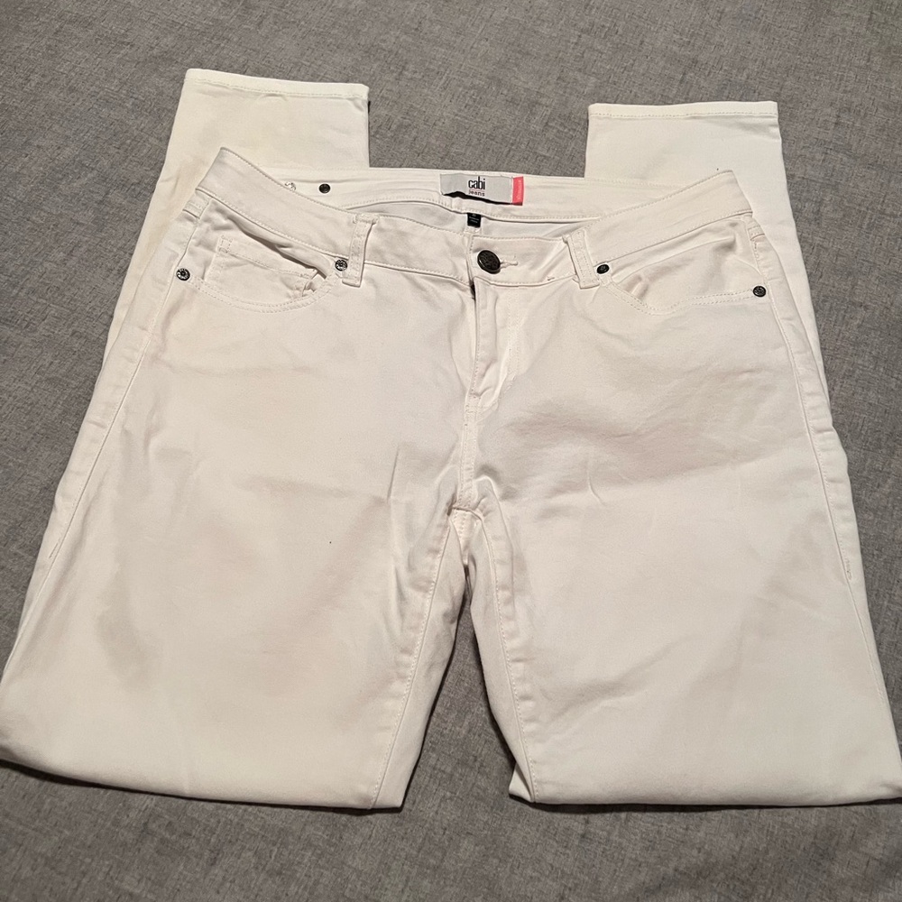 ☀️ CAbi Women's Slimmie White Jeans